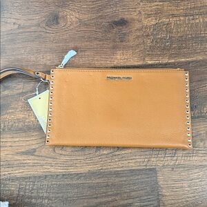 Michael Kors Camel Studded Clutch